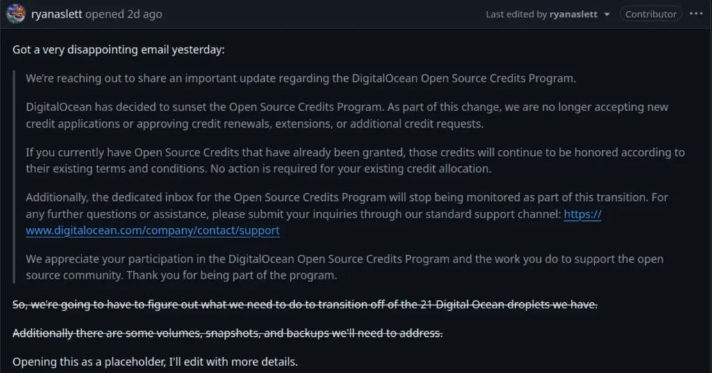 the-silent-sunset-digitalocean-quietly-winds-down-its-open-source-credits-program
